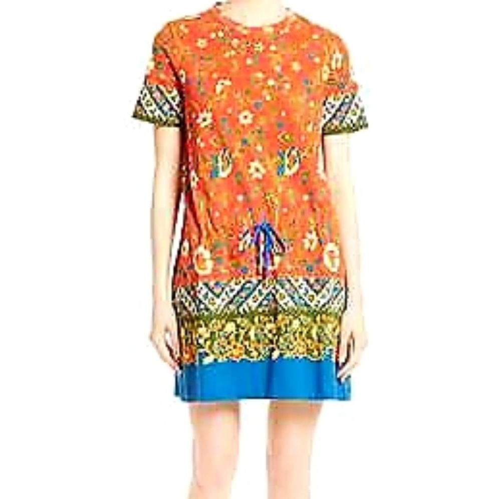 Tory Burch Samba Batik Print SS Dress SizeM